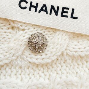 Authentic Chanel Rhinestone Filigree Button